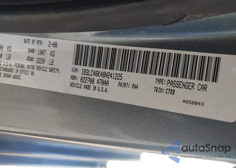 2008 Dodge Avenger Se z USA, uszkodzony, nr VIN 1B3LC46K48N241225